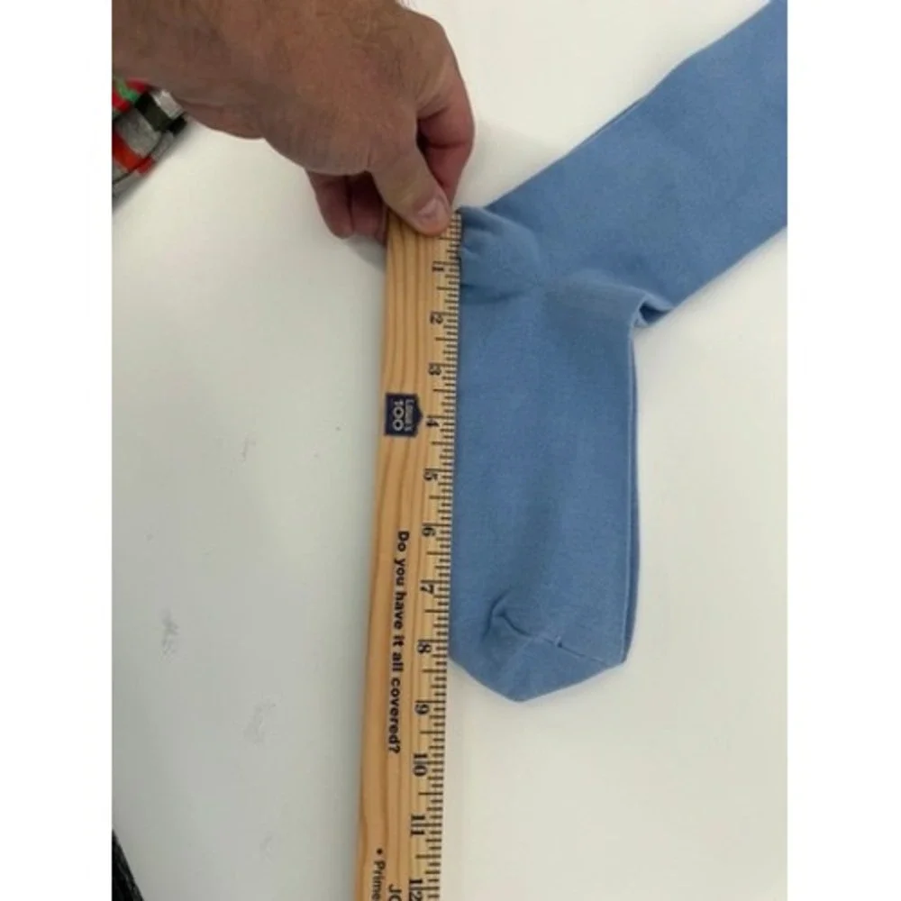 Polo Ralph Lauren Crew Socks Mens 10-13 Sky Blue Yellow Pony Embroidery 8112 NEW